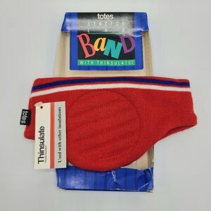 Totes Stretch Ear Band Thinsulate Knit Headband Vintage Red White Blue Olympics